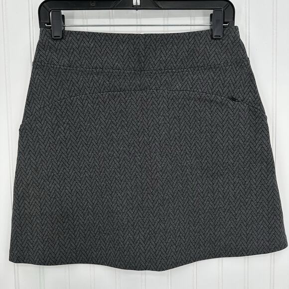 Title Nine Skirt Womens Small Passport Ponte Gray Herringbone Pockets Golf EUC - Picture 3 of 9